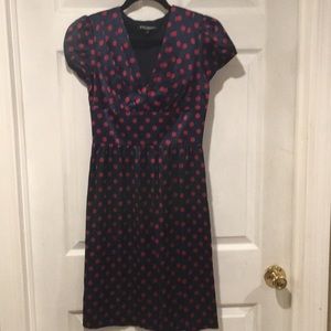 satin Betsey Johnson 40s style pinup girl dress